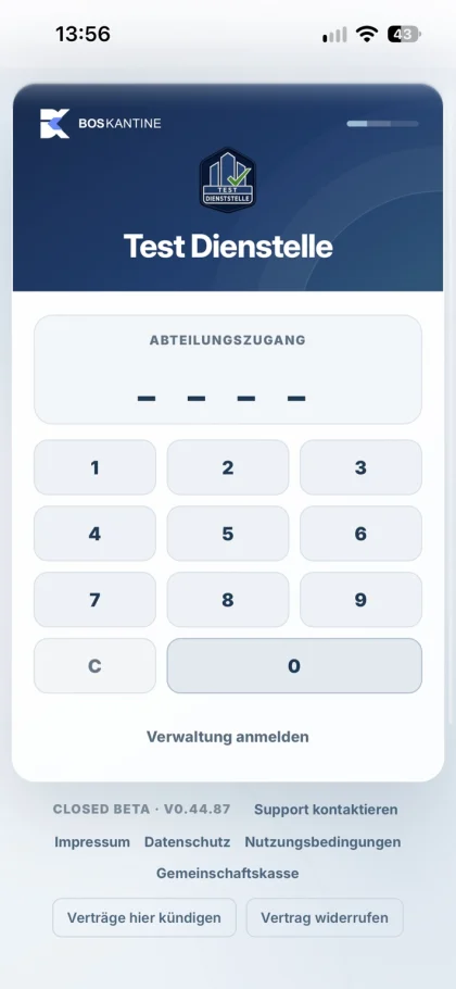 Mobiler Abteilungszugang